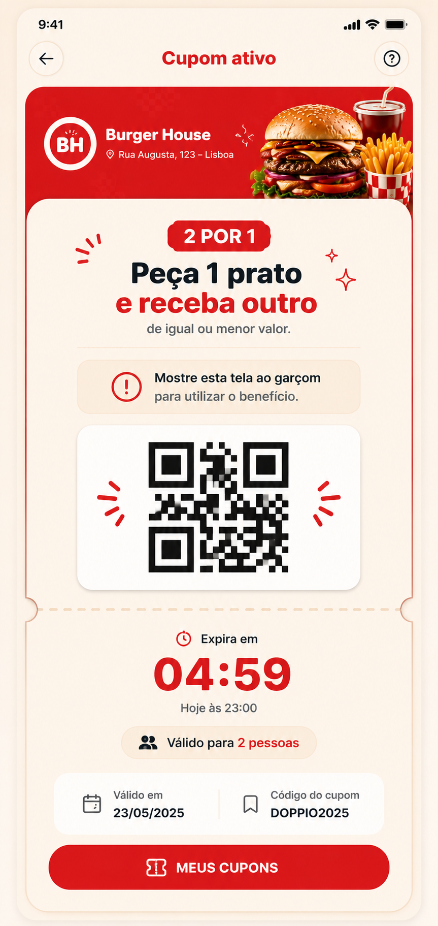 App Doppio — Tela QR Code