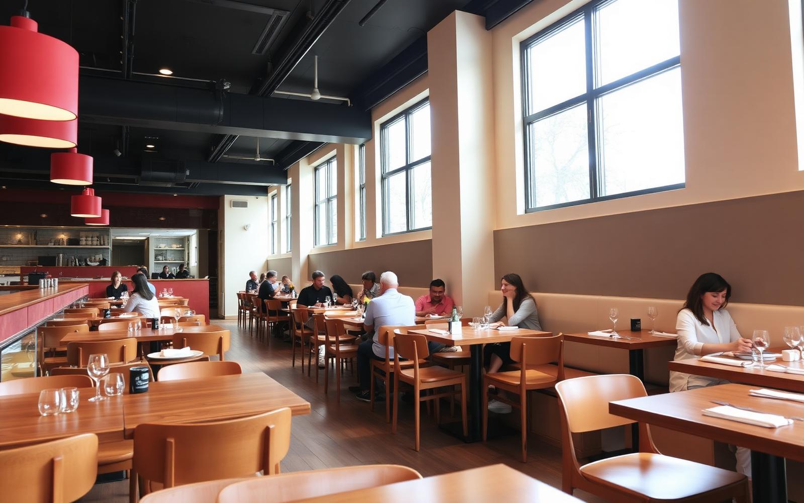 Salão de restaurante moderno em Lisboa